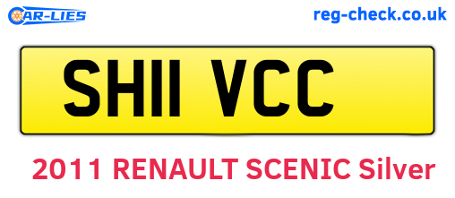 SH11VCC are the vehicle registration plates.