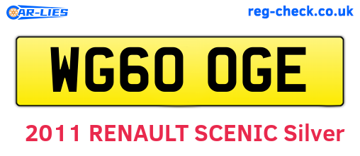 WG60OGE are the vehicle registration plates.