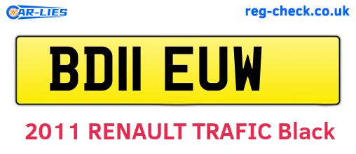 BD11EUW are the vehicle registration plates.