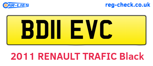 BD11EVC are the vehicle registration plates.
