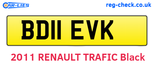 BD11EVK are the vehicle registration plates.