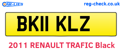 BK11KLZ are the vehicle registration plates.