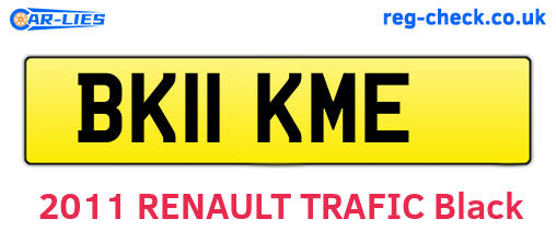 BK11KME are the vehicle registration plates.