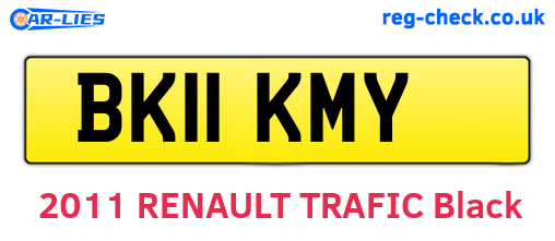 BK11KMY are the vehicle registration plates.