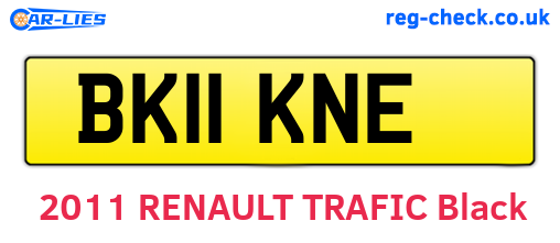 BK11KNE are the vehicle registration plates.