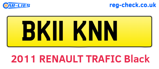 BK11KNN are the vehicle registration plates.
