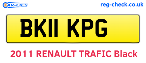 BK11KPG are the vehicle registration plates.