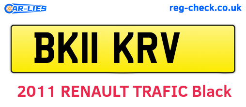 BK11KRV are the vehicle registration plates.