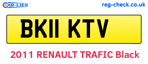 BK11KTV are the vehicle registration plates.