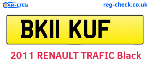 BK11KUF are the vehicle registration plates.