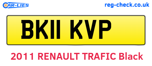 BK11KVP are the vehicle registration plates.
