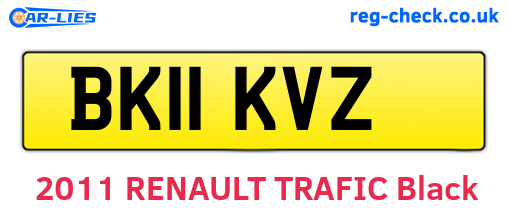 BK11KVZ are the vehicle registration plates.