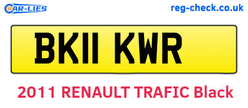 BK11KWR are the vehicle registration plates.