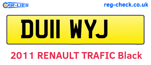 DU11WYJ are the vehicle registration plates.