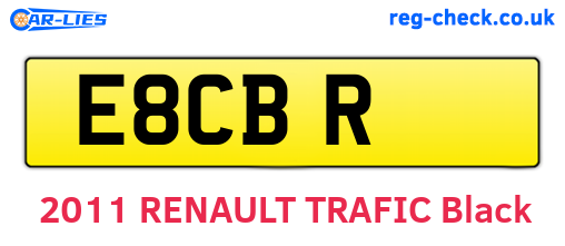 E8CBR are the vehicle registration plates.