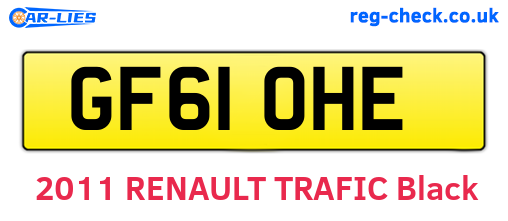 GF61OHE are the vehicle registration plates.