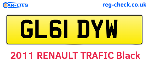 GL61DYW are the vehicle registration plates.