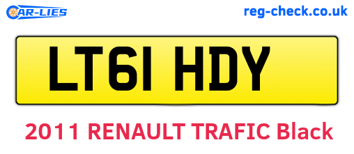 LT61HDY are the vehicle registration plates.