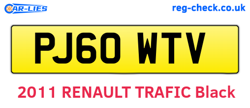 PJ60WTV are the vehicle registration plates.