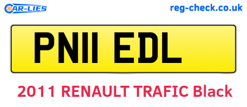 PN11EDL are the vehicle registration plates.