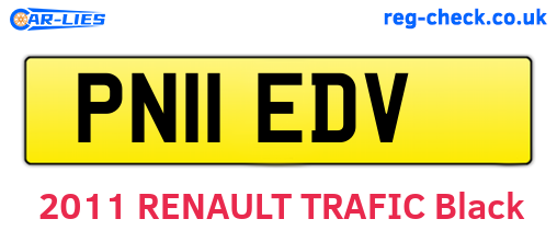 PN11EDV are the vehicle registration plates.