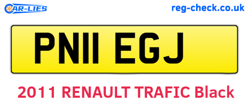 PN11EGJ are the vehicle registration plates.