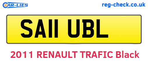 SA11UBL are the vehicle registration plates.