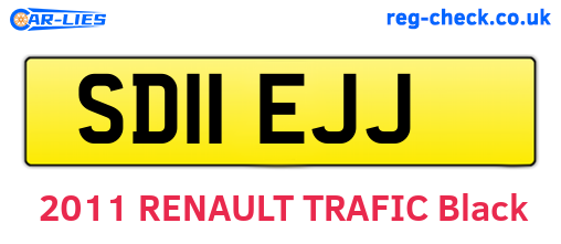 SD11EJJ are the vehicle registration plates.