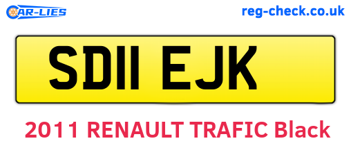 SD11EJK are the vehicle registration plates.