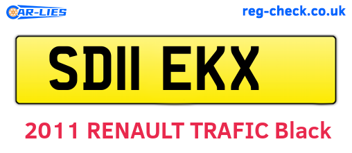 SD11EKX are the vehicle registration plates.