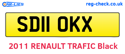 SD11OKX are the vehicle registration plates.