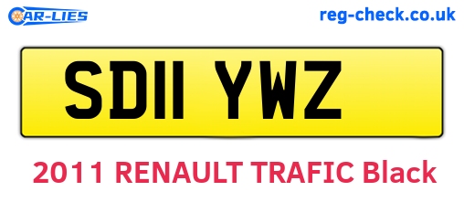 SD11YWZ are the vehicle registration plates.