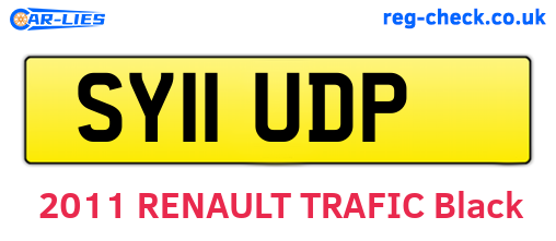 SY11UDP are the vehicle registration plates.