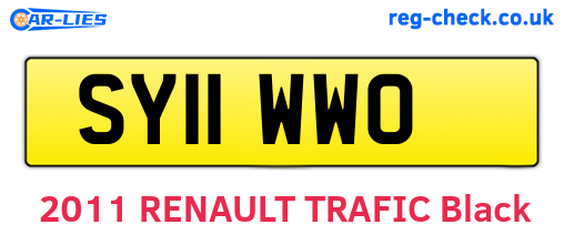 SY11WWO are the vehicle registration plates.