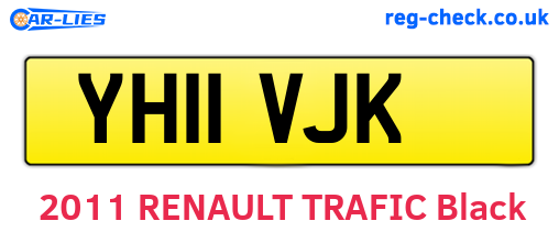 YH11VJK are the vehicle registration plates.