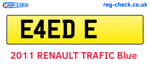 E4EDE are the vehicle registration plates.