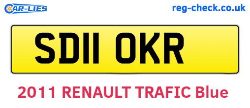 SD11OKR are the vehicle registration plates.