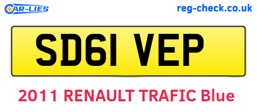 SD61VEP are the vehicle registration plates.