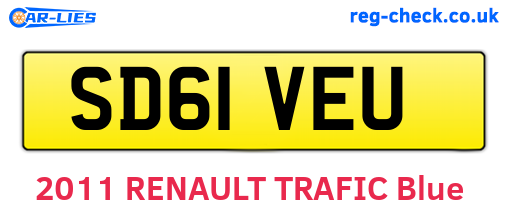 SD61VEU are the vehicle registration plates.