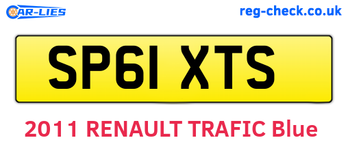 SP61XTS are the vehicle registration plates.