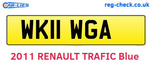 WK11WGA are the vehicle registration plates.