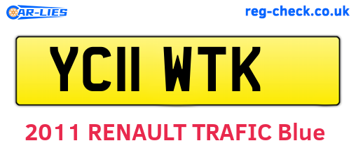 YC11WTK are the vehicle registration plates.