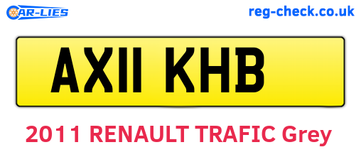 AX11KHB are the vehicle registration plates.