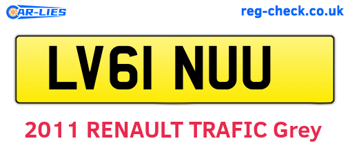 LV61NUU are the vehicle registration plates.