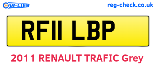RF11LBP are the vehicle registration plates.
