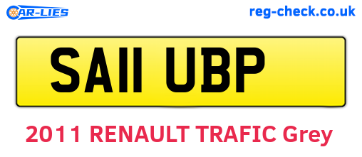 SA11UBP are the vehicle registration plates.