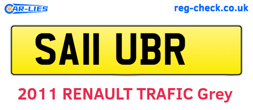 SA11UBR are the vehicle registration plates.