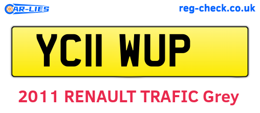 YC11WUP are the vehicle registration plates.