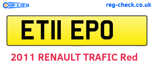 ET11EPO are the vehicle registration plates.