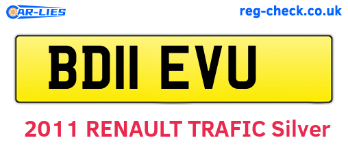 BD11EVU are the vehicle registration plates.